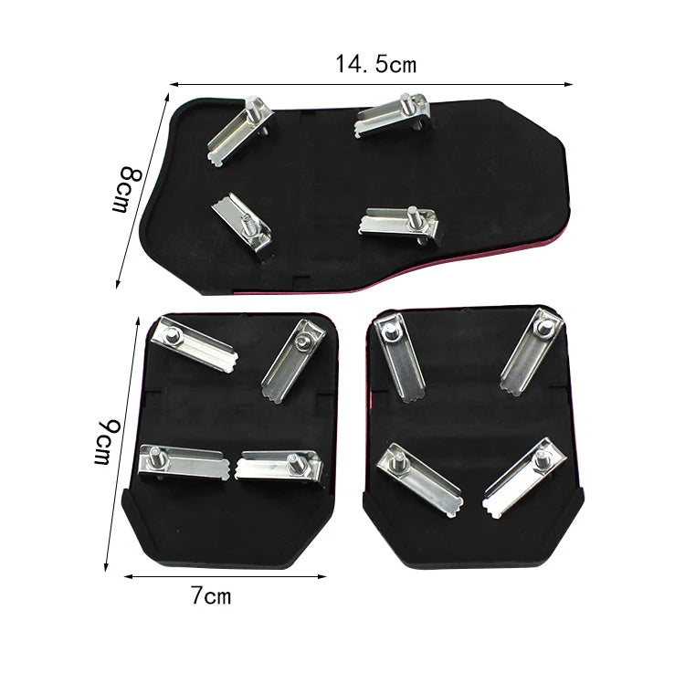 Aluminum Non-Slip Car Pedal Covers – Brake & Gas Pad Set