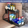 2-Tier Pull-Out Storage Drawers - Heavy-Duty Space Saving Organizer for Kitchen & Bathroom Essentials Bathroom Essentials Zpaxo 1pc