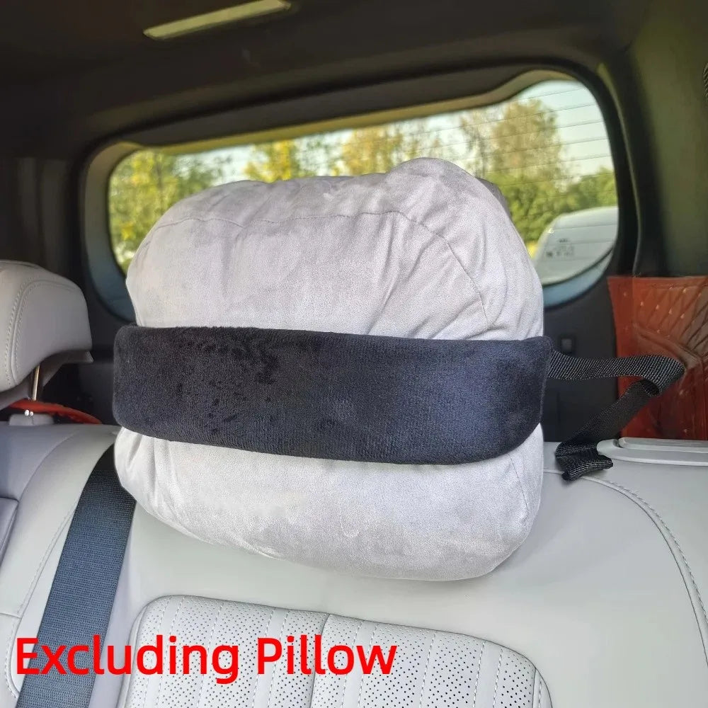 Adjustable Car Seat Head Support Safety Solid Protector Breathable Zpaxo Black