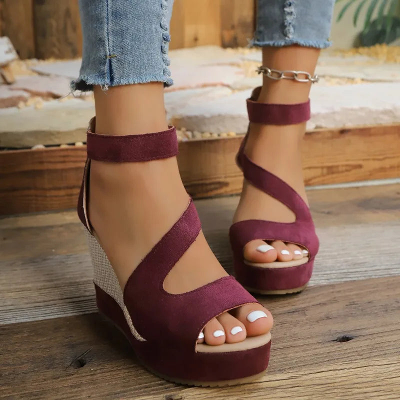 Women's Fish Mouth Open Toe Comfortable Hollow Out Breathable Sandals Zpaxo