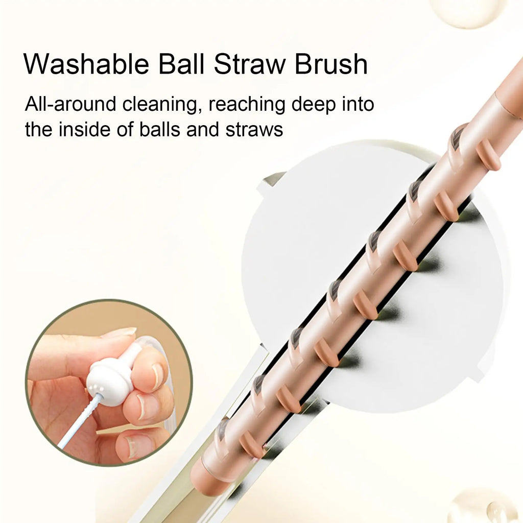 Straw Cleaner Brush Bendable Silicone Washer Straw Bottle Cleaner Brush Extra Long For Travel Water Bathroom Dish Glass Kitchen Zpaxo