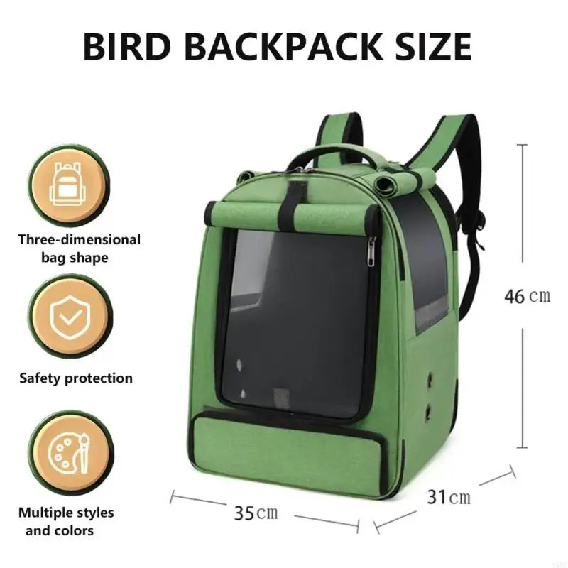 Escape Proof Conure Travel Reinforced Stitching Permanent Slide Safety
