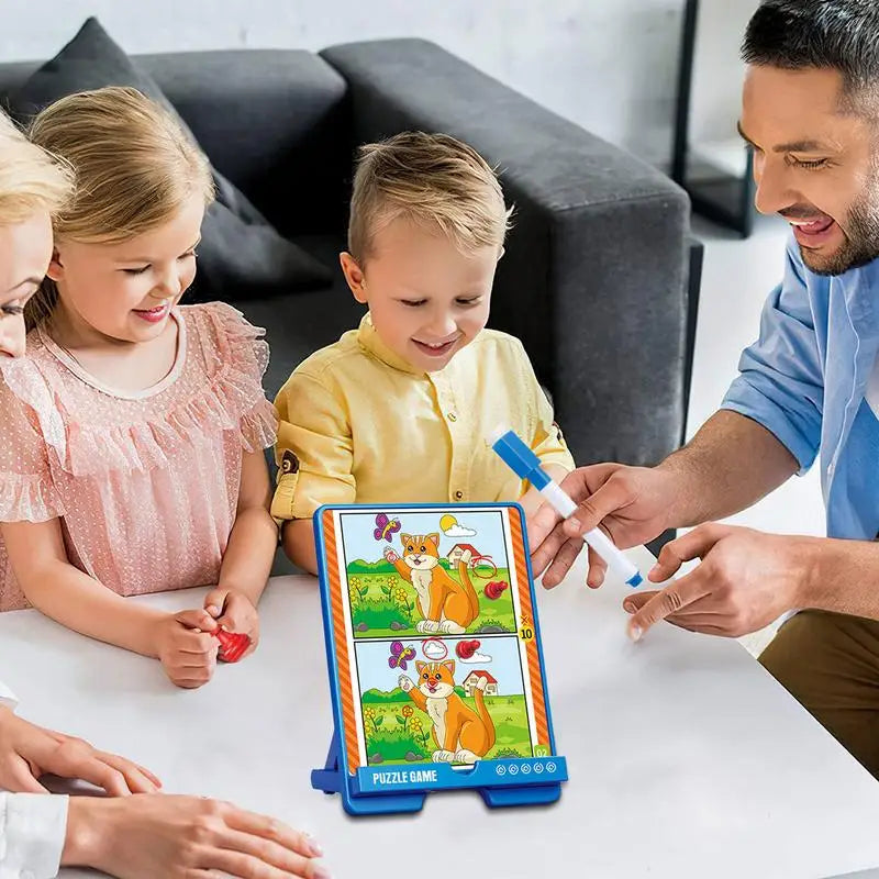 Kids Matching Game Difference Picture Game Educational Interactive Funny Kids Toys For Girl School Preschoolers Home Playtime Zpaxo