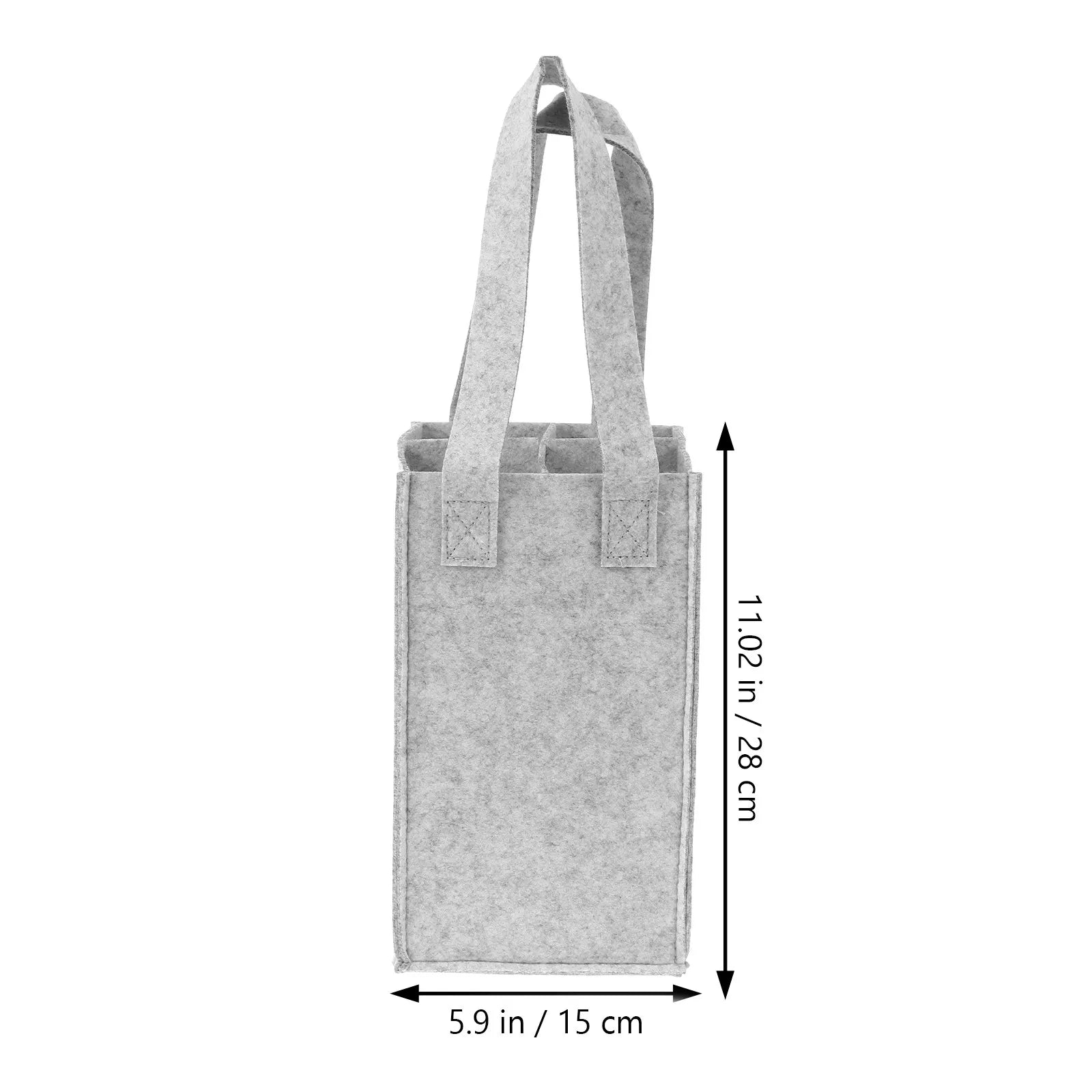 Red Wine Bag Felt Bottle Carrier Holds 4 Bottles Reusable Portable Zpaxo Light Grey other