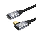 100W USB-C 3.1 Gen 2 Extension Cable 90° Angle 10Gbps 5A PD USB-C Extension Cable Zpaxo Male to Female(Right 3m