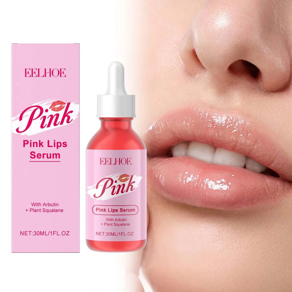 Pink Lip Serum Lip Plumping Essential Oil Lightening Dark Lip Remove Dead Skin Lip Lines Brighten Moisturizer Lip Balm Essence Zpaxo