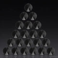 Black Round Acrylic Rhinestone Buttons Crystal Effect Clothing