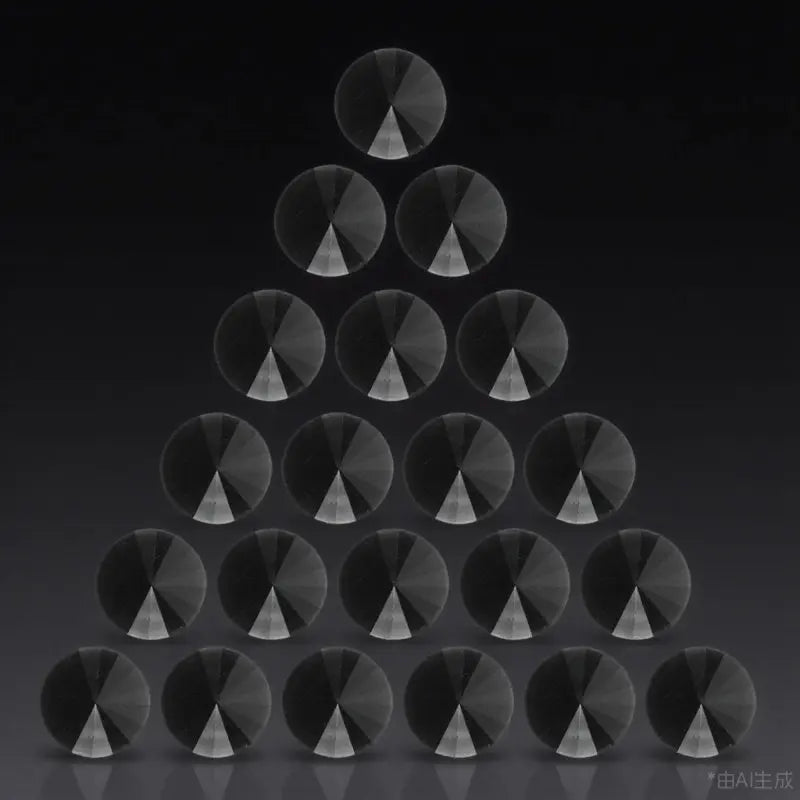 Black Round Acrylic Rhinestone Buttons Crystal Effect Clothing