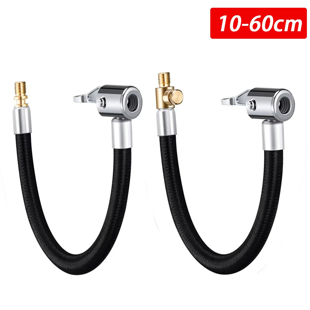 Tire Inflator Extension Hose 10–60cm | Locking Air Chuck