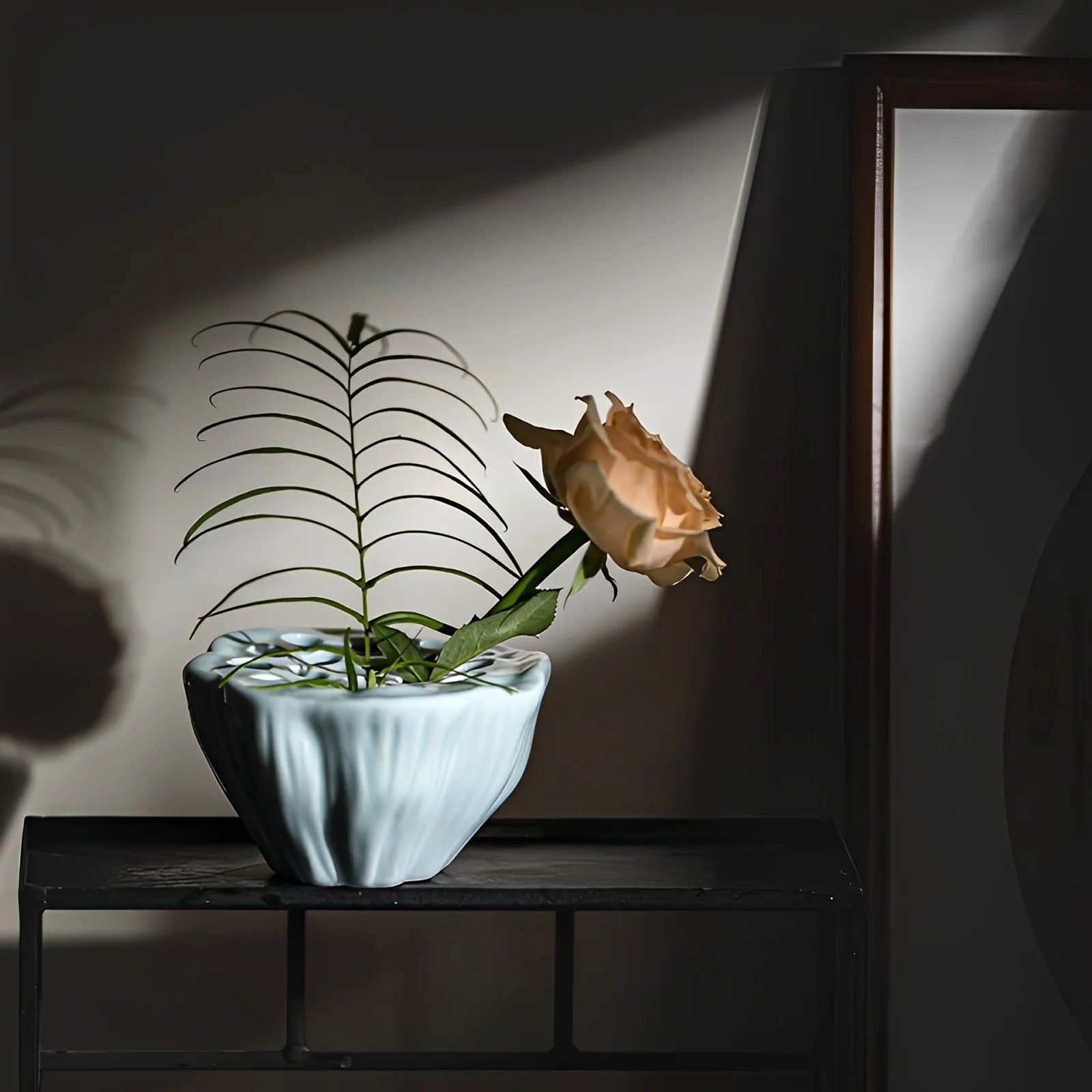Flower Arranging Vase, 1 Pc Lotus Shaped Ceramic Flower Pot Lotus Pod Floral Arrangement Art for Home Office Decoration Zpaxo