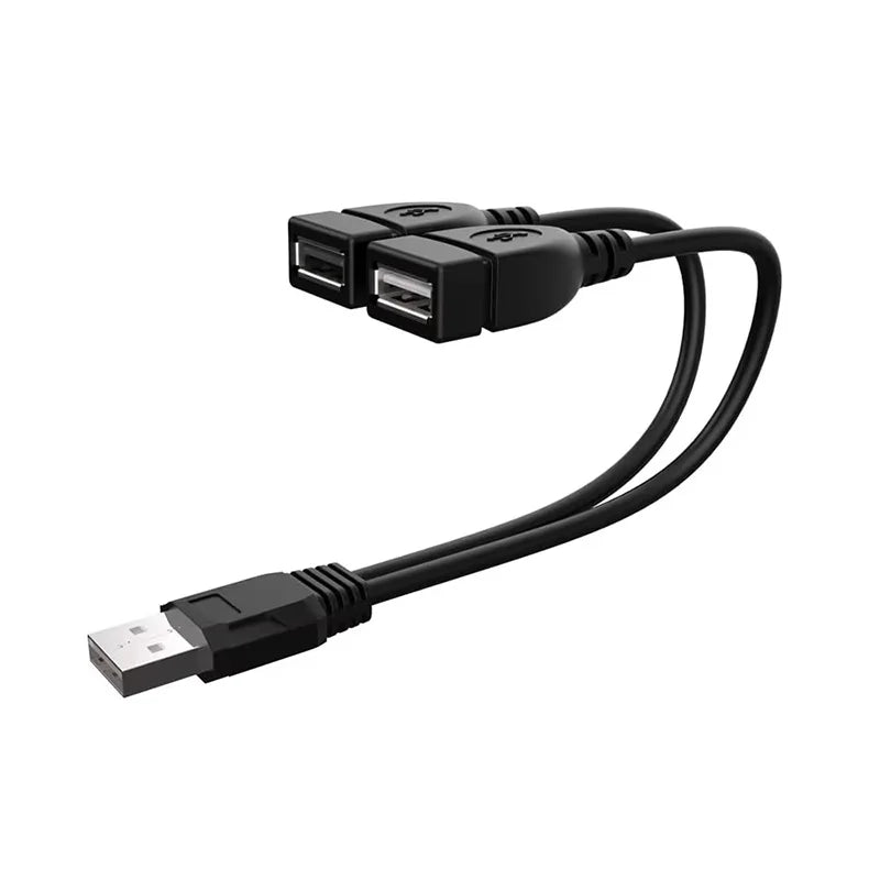 USB Splitter Cable USB Double Splitter Adapter Cable One To Two Female To USB 2 Male USB Charging Extension Cable For Laptops PC Zpaxo