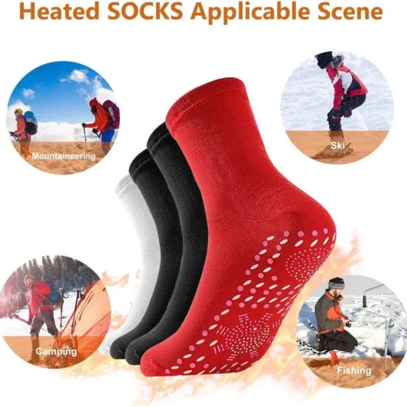 Self-Heating Tourmaline Magnetic Thermal Socks – Unisex