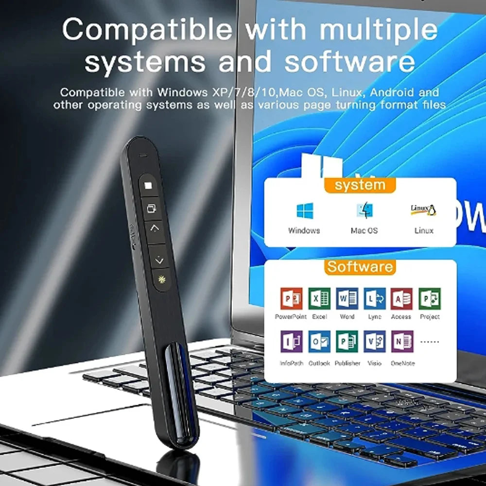 Portable PPT Clicker Wireless Presenter Remote Control Pen
