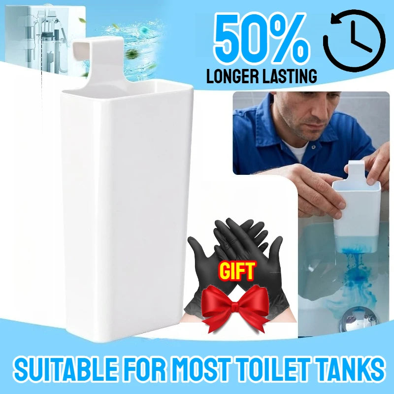 Toilet Solid Dispenser-Tank Replacement Part,Toilet Bowl Cleaner Buffer Box,Hanging Slow-Release Dispenser,Extends Cleaning Time Zpaxo