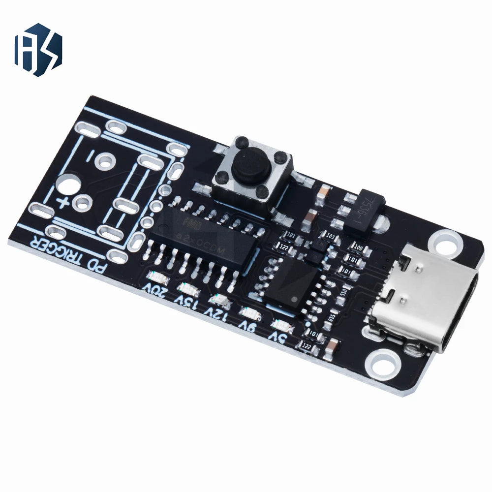 100W 5A USB-C PD3 0 QC3 Fast Charging Trigger Module Boost Converter Zpaxo