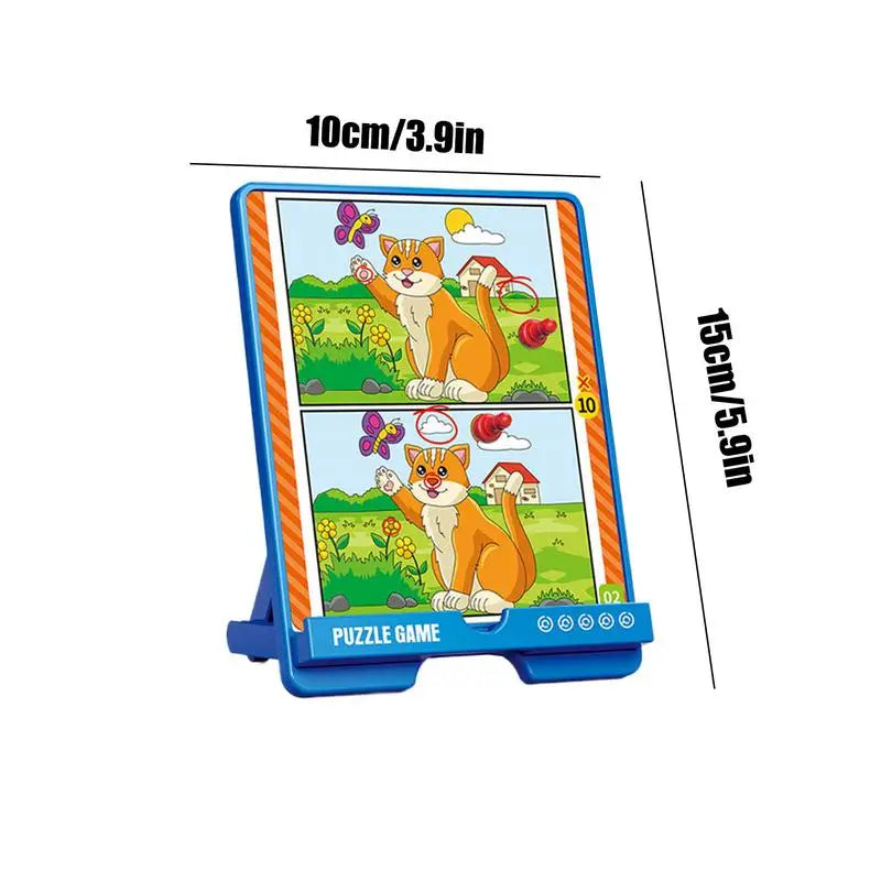 Kids Matching Game Difference Picture Game Educational Interactive Funny Kids Toys For Girl School Preschoolers Home Playtime Zpaxo