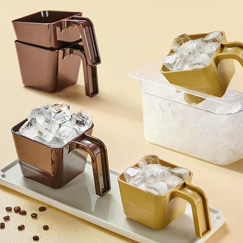 Coffee Shop Ice Shovel Gadget 280/350/470/590ML Ice Scoop Ice Shovel Plastic Square Ice Shovel Measuring Cup Zpaxo