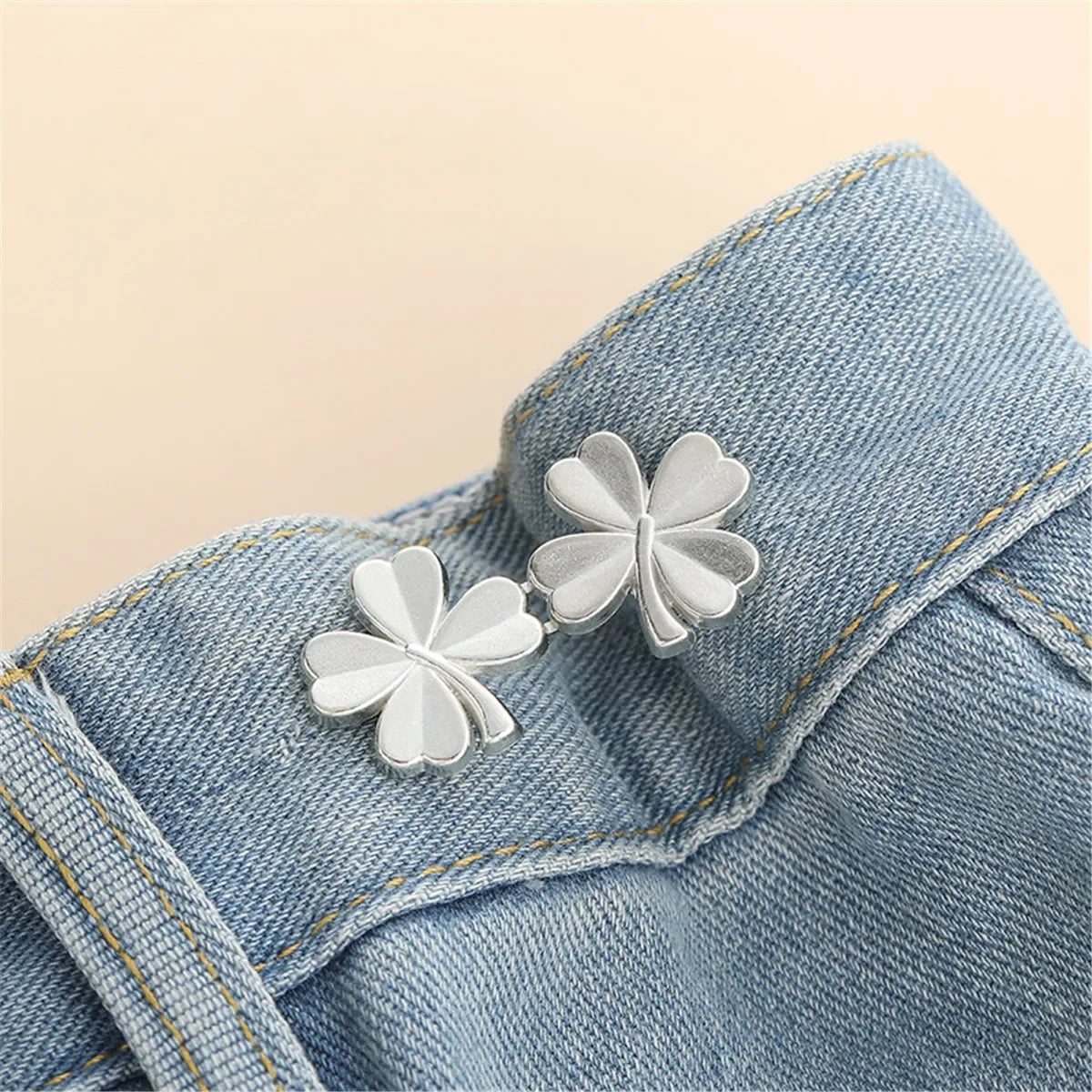1 Pair Jeans Button Adjustable Clips for Pant Skirts Waist Tightener Buckle Snap Button Adjuster Pants Pin Retractable Button Zpaxo C