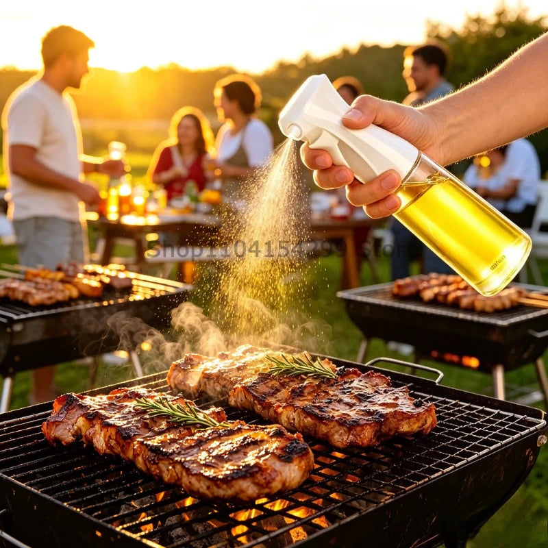 200/300/500ml Oil Spray Olive Oil Spray Bottle Kitchen Cooking Dispenser Camping Baking Vinegar Soy Sauce Sprayer Containers Zpaxo