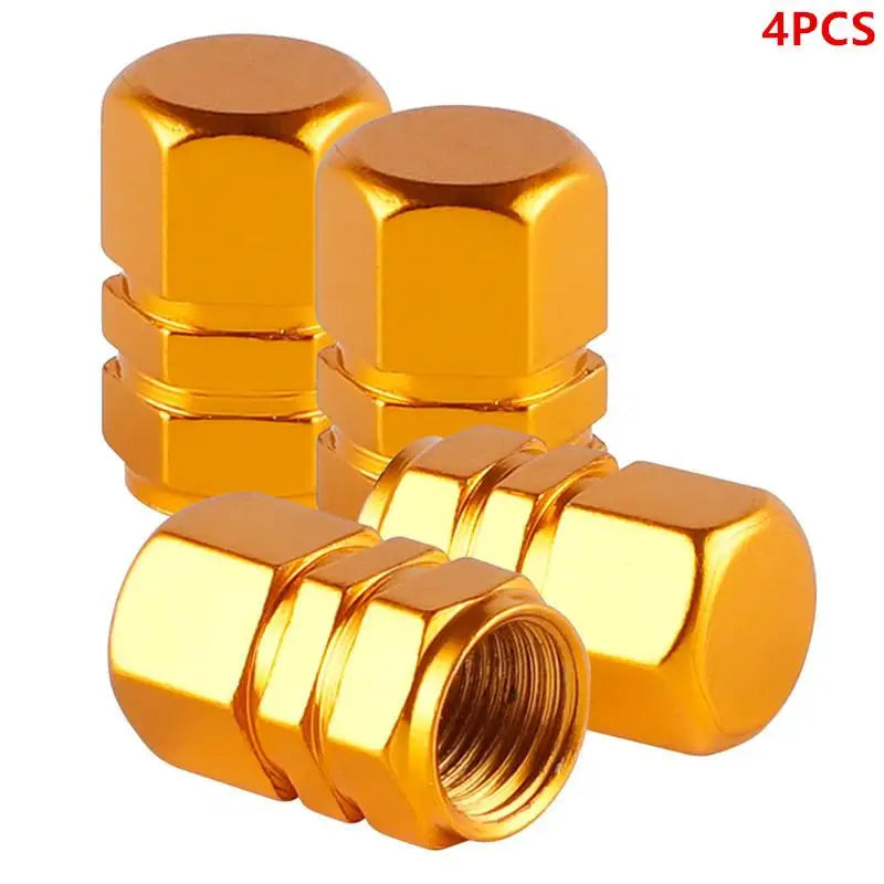 4-Pack Aluminum Tire Valve Stem Caps – Universal Car & Bike Fit Tire Valve Caps Zpaxo 4pcs 3