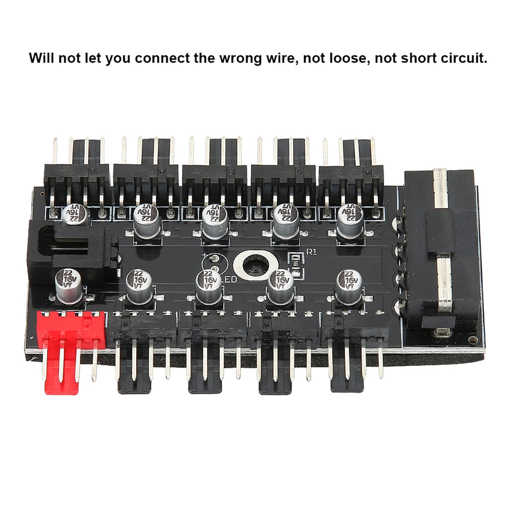 CPU Cooling Hub Chassis Fan Computer Tempreture Regulator 4pin Case