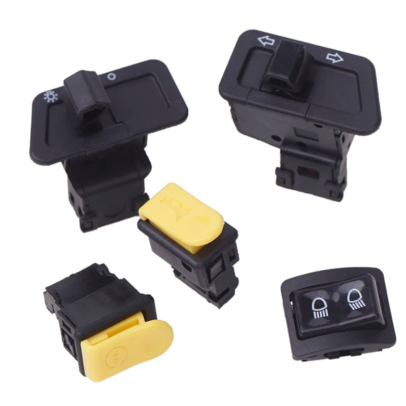 5-Piece Motorcycle Button Switch Set – Horn, Headlight & Turn Signal