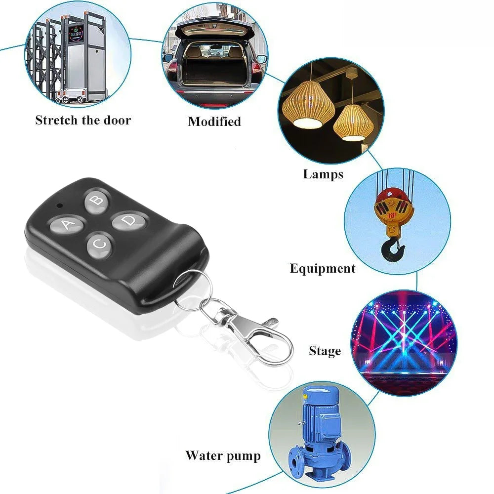 10/5PCS 433Mhz Duplicator Wireless Cloning Remote Control 4CH Electric Copy Controller RF Wireless Transmitter for Garage Door Zpaxo