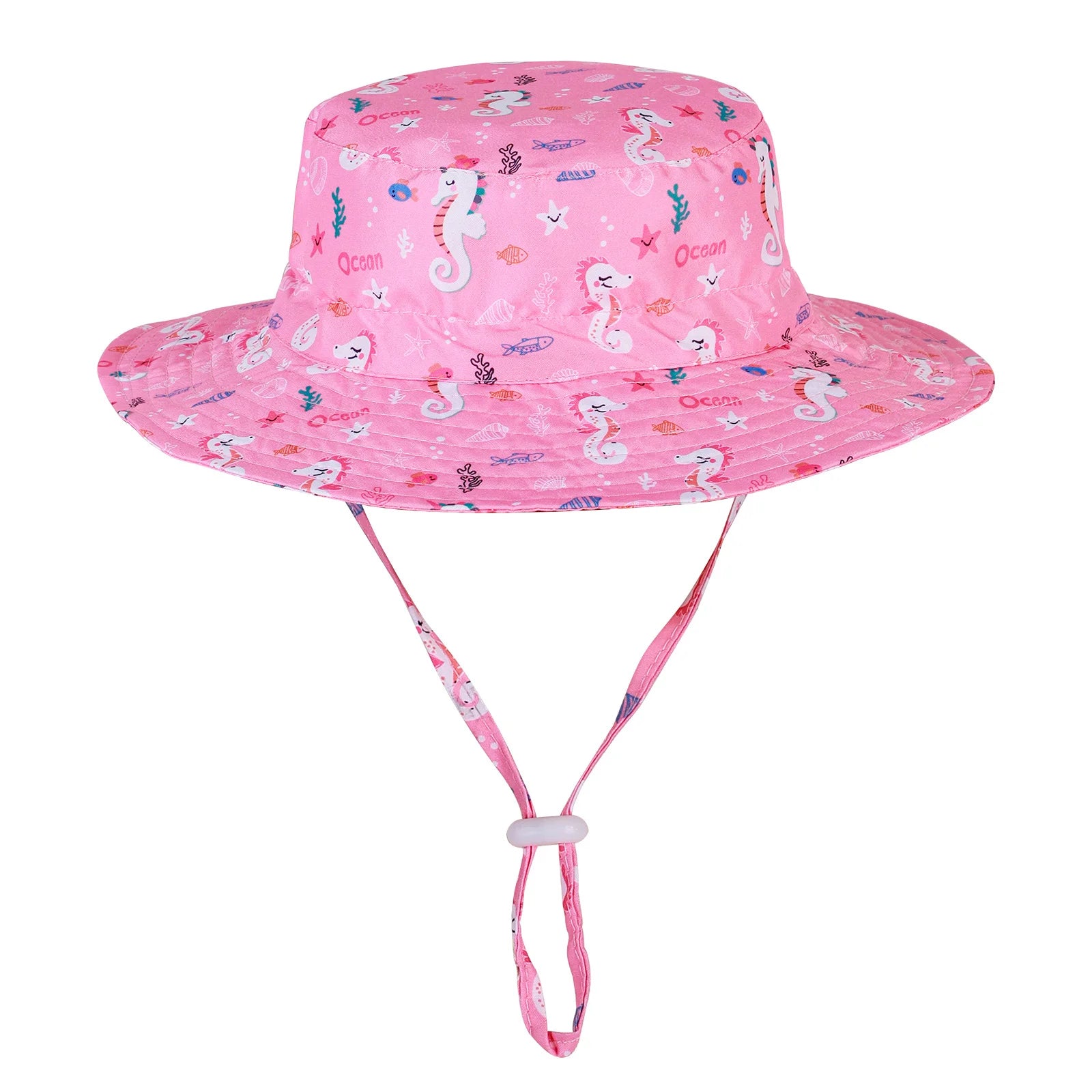 Kids Wide Brim Sun Hat – Breathable Adjustable Beach Bucket Hat