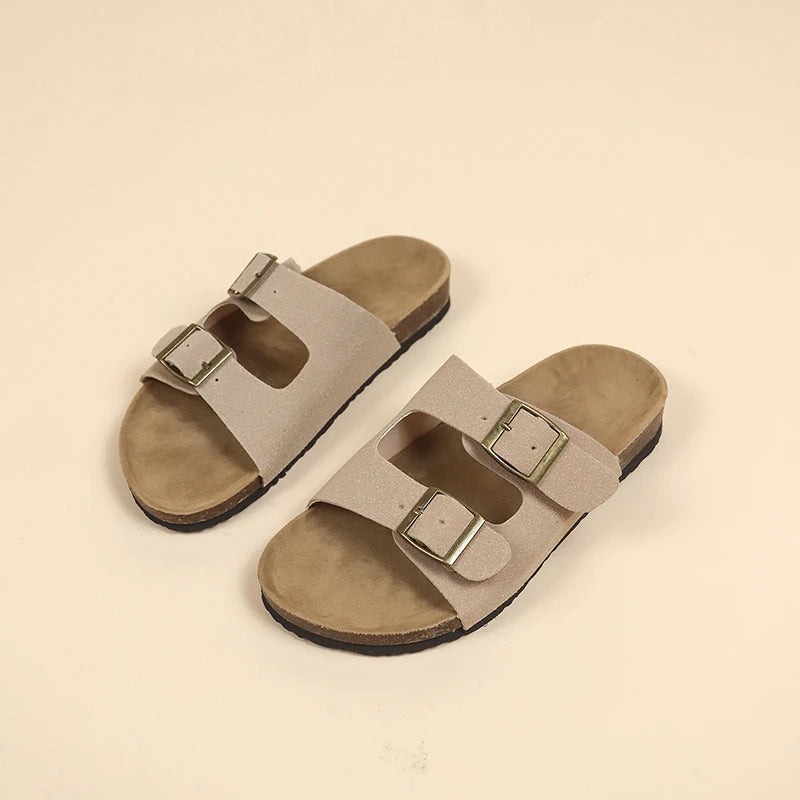 Classic Double Button Sandals Women's Summer Shoes Outdoor