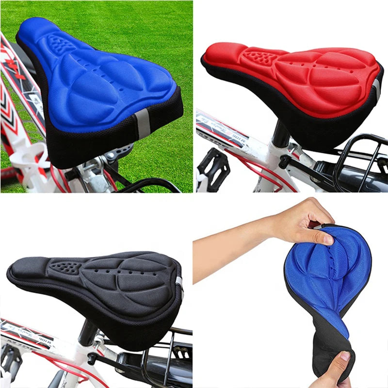 MTB Bicycle 3D Saddle Cover Comfortable Foam Seat Cushion Saddle Breathable Super Soft Seat Cycling Seat Saddle Bike Accessories Zpaxo