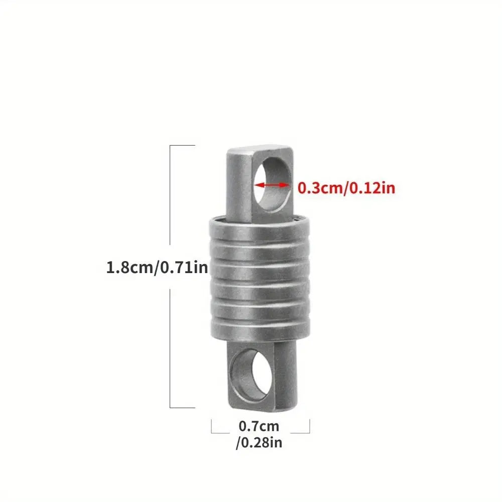 Portable 360° Rotatable Titanium Keychain Accessories Swivel Mini Spinner Buckle Holder Silver Connect Accessories Tool Zpaxo