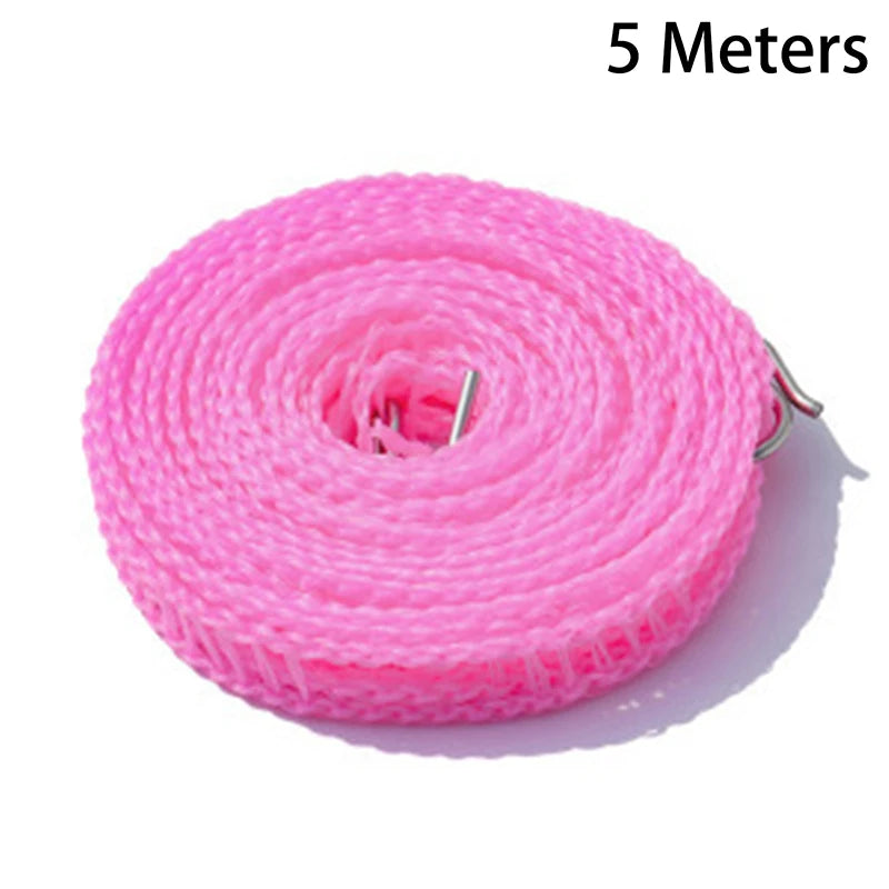 CM5 10M Portable Clothesline Anti-skid Windproof Outdoor Travel Zpaxo 5 Meters Pink