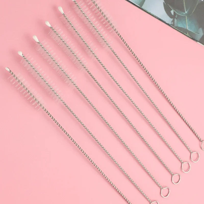 Stainless Steel Straw & Bottle Cleaning Brush Set – 5/10 Pack