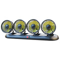 USB 12V 24V Car Cooling Fan 360 Degree Adjustable Single Dual Head Zpaxo Yellow