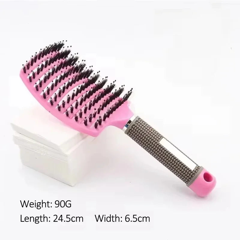 Anti-Static Detangling Hair Brush – Wet & Dry Massage Comb Detangling Hair Brush Zpaxo SZ01-Pink