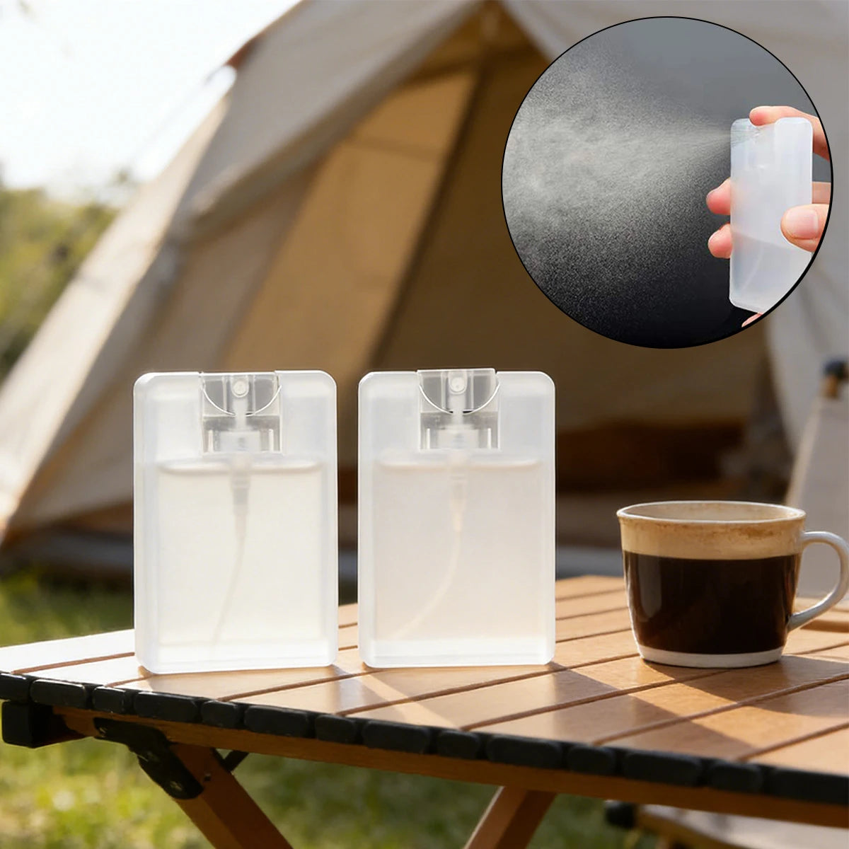 Slim 20ml Refillable Mist Spray Bottles – Credit Card Size 4/8 Pack