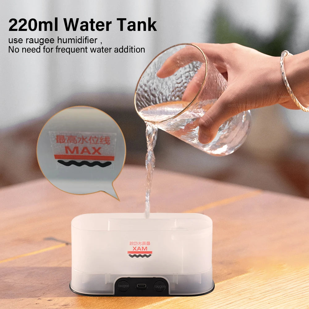 Aroma Humidifier Flame Essential Oils Diffuser Air Home Bedroom Mini