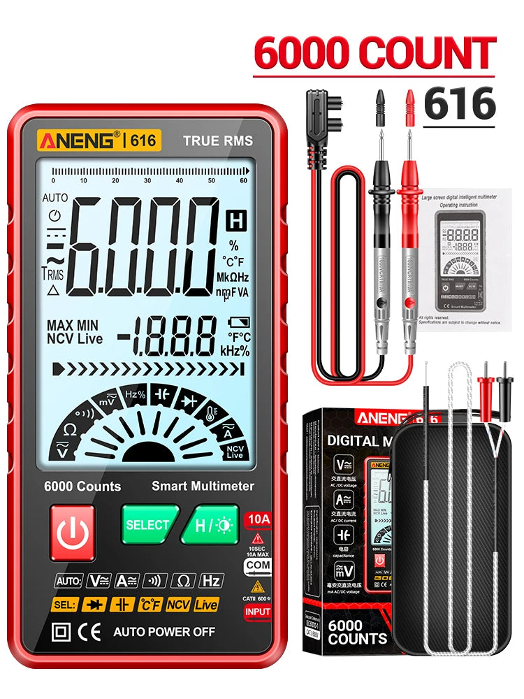ANENG 616 Large Screen Tool AC DC Voltage Current Tester Digital