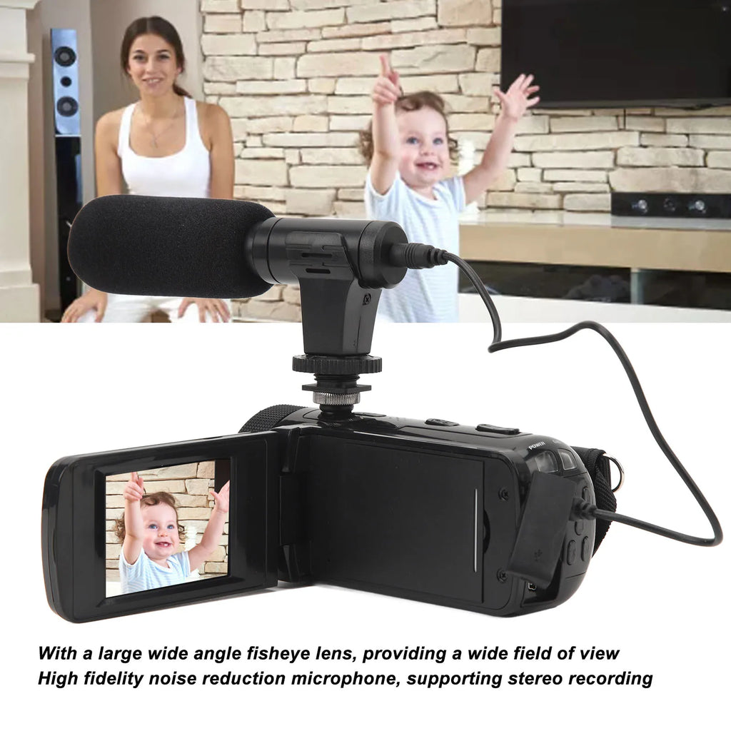 Video Camera Camcorder Supporting Stereo Recording IPS USB Interface