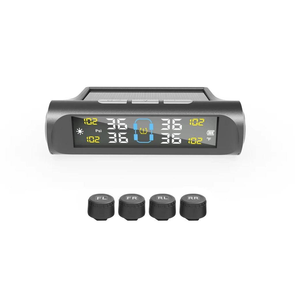 4 External Sensors Car Tire Pressure Monitoring System Tyre Monitor