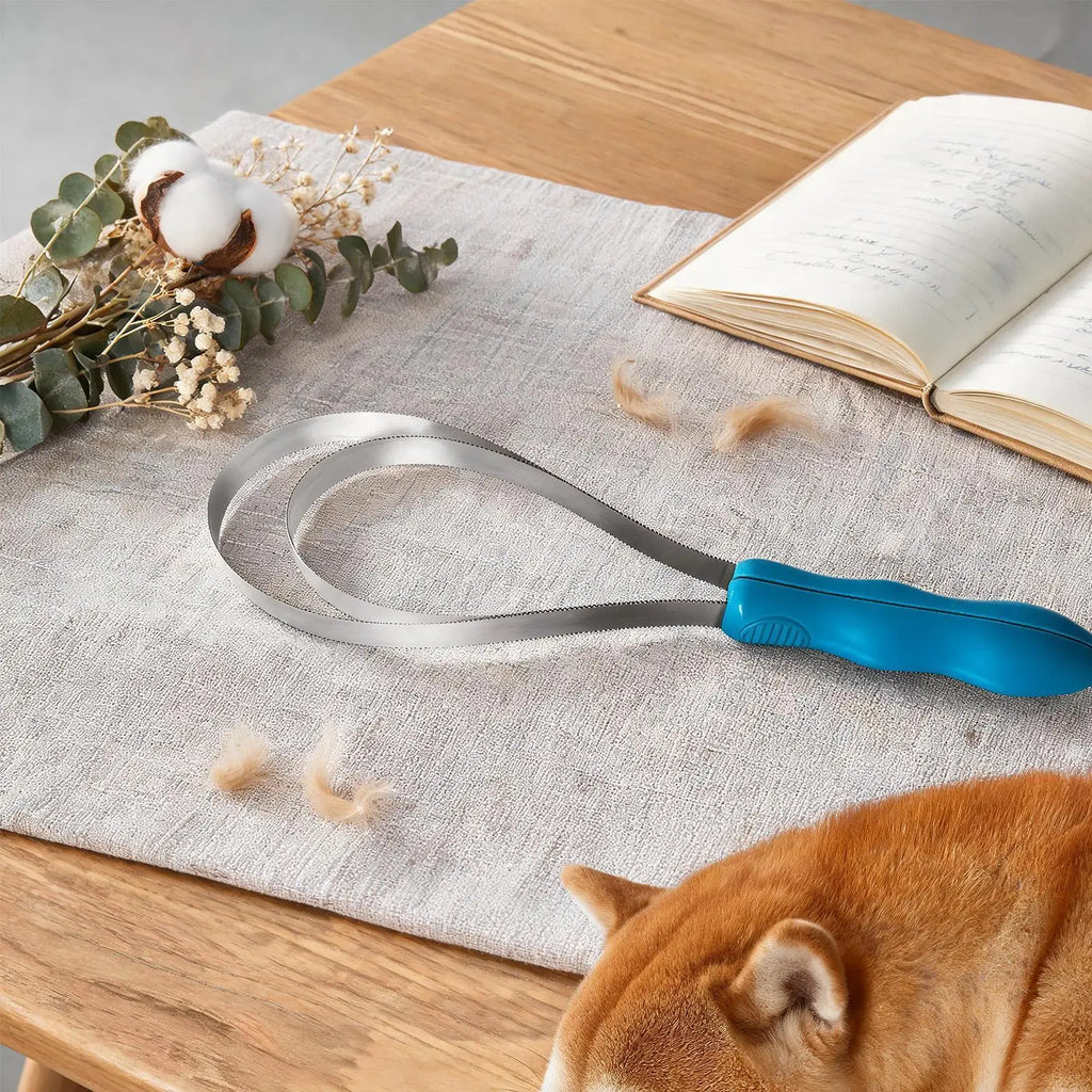 Dog Brush Shedding Double Sided Stainless Steel Dematting Comb Loop