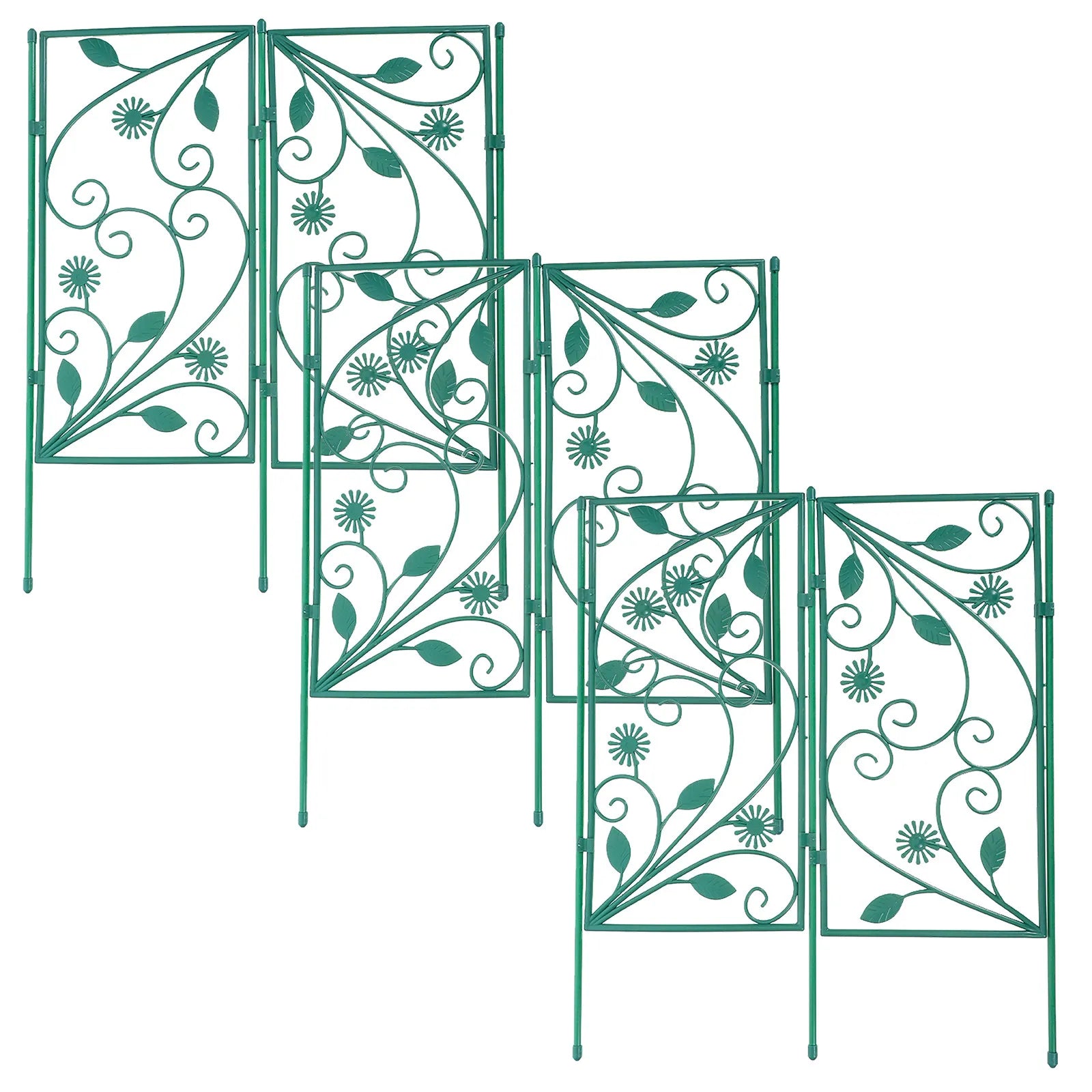 6Pcs Plant Climbing Trellis Frame Garden Plant Supports for Indoor Outdoor Vine Climbing Rack Pebble Stone Border Strips Garden Zpaxo