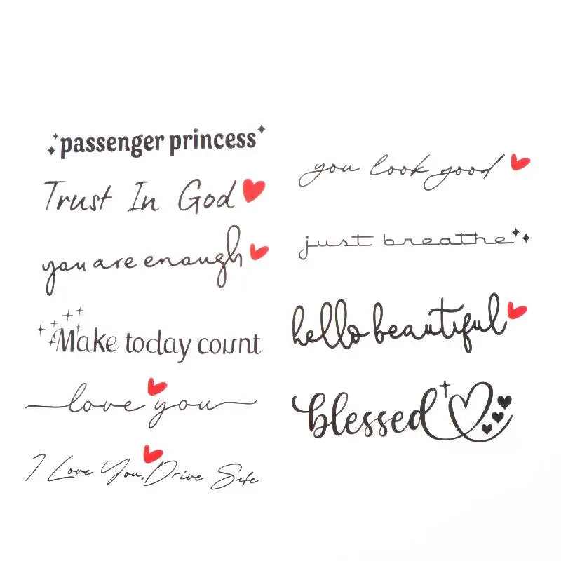 10-Pack Waterproof Religious Text Car & Motorcycle Stickers