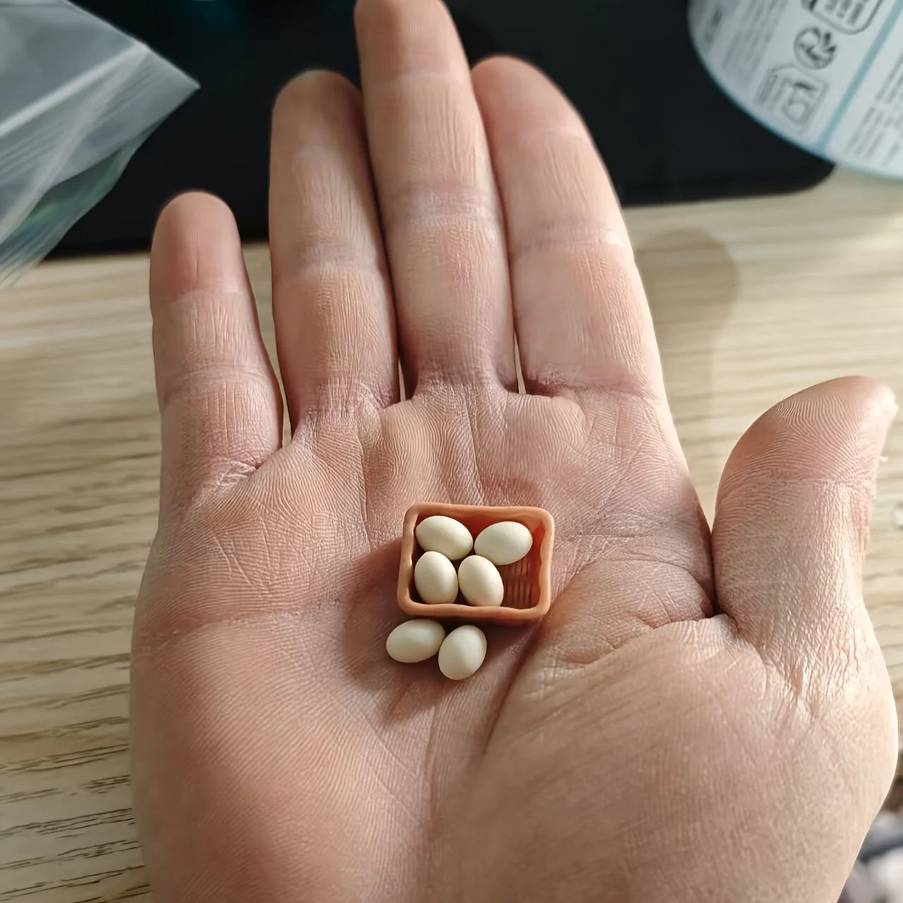 1:12 Miniature Egg Carton – Dollhouse Kitchen Prop & Décor