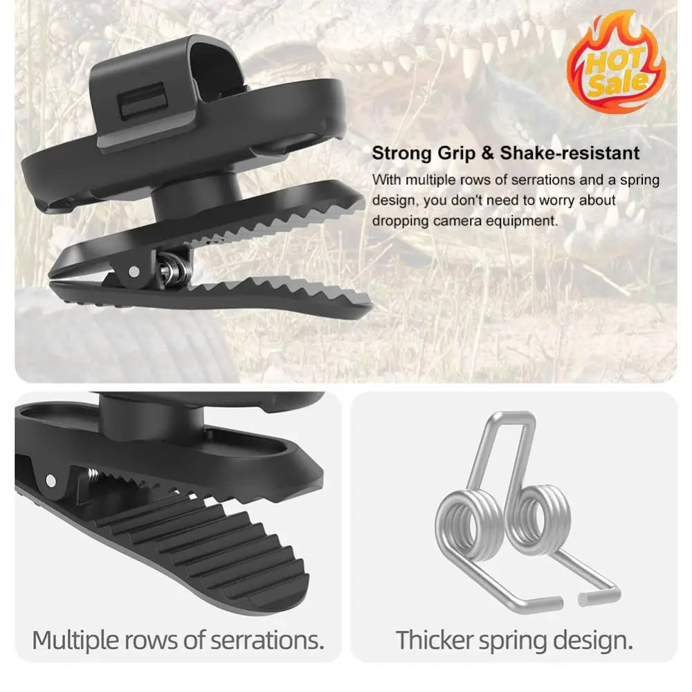 Camera Clip 360 Degree Fixed Mount Clamp Camera Cap Holder for Insta360 GO 3/GO 3S Sports Camera Accessories Zpaxo