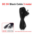 DC 12V Power Adapter Extension Cable 5 5V 3 Male Female Cord Extend Zpaxo 5V 3M Black