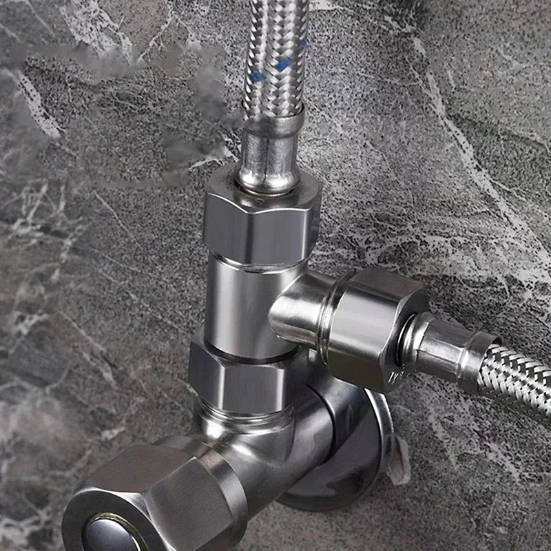 Stainless Steel T Adapter G1 2 T-valve Diverter Valve Three Way Zpaxo