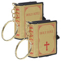 Bible Key Ring Miniature Book Pendant Religious Keychain Decoration