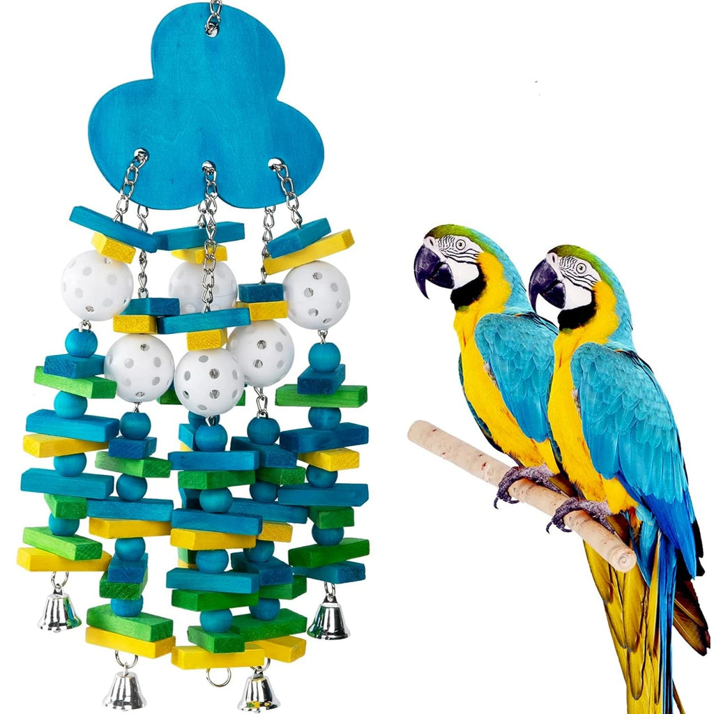 Blueberry-shaped Interactive Parrot Chew Toy Melodic Bell Vibrant