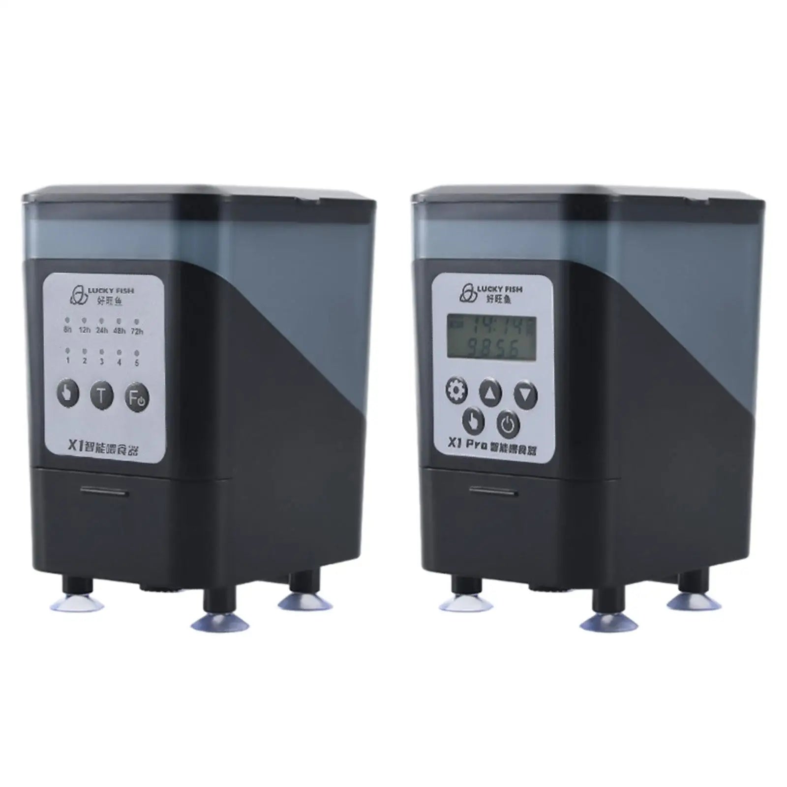 Automatic Fish Feeder Large Capacity Waterproof Timer Feeding Clear Zpaxo